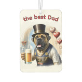Mastiff englische Dogge best Dad Vatertag Luchtverfrisser (Achterkant)