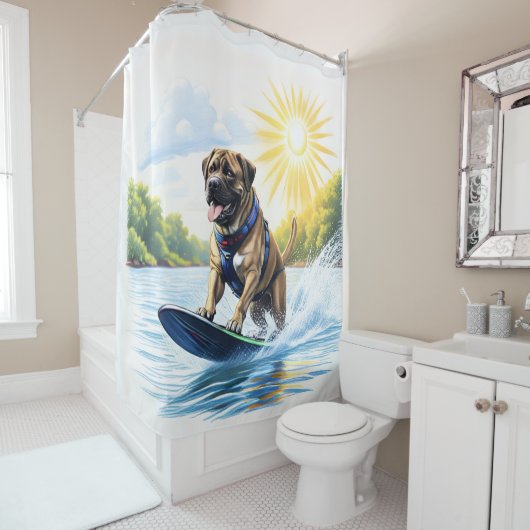 Mastiff englische Dogge im See Douchegordijn (In situ)