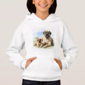 Mastiff englische Dogge mit Kind im Urlaub (Voorkant)