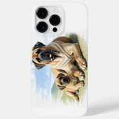 Mastiff englische Dogge mit Kind im Urlaub Case-Mate iPhone Case (Achterkant)
