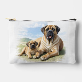 Mastiff englische Dogge mit Kind im Urlaub Etui