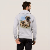 Mastiff englische Dogge mit Kind im Urlaub Hoodie (Achterkant volledig)