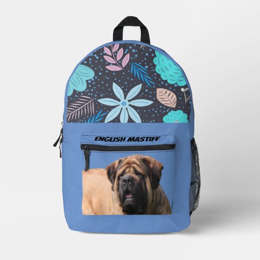 Mastiff englische Dogge Vatertag Bedrukte Rugzak (Voorkant)