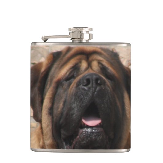 Mastiff englische Dogge Vatertag Heupfles (Voorkant)