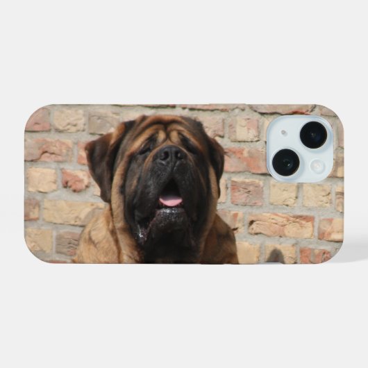 Mastiff englische Dogge Vatertag iPhone 15 Case (Achterkant horizontaal)