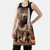 Mastiff englische Dogge Weihnachten Kamin Schort (Insitu)