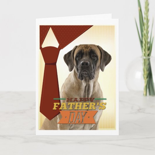 Mastiff Father's Day Card Kaart (Voorkant)