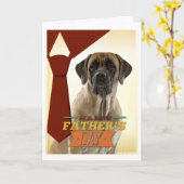 Mastiff Father's Day Card Kaart (Gele Bloem)