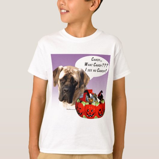 Mastiff (fawn) Halloween Snoep T-shirt (Voorkant)