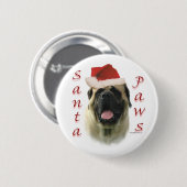 Mastiff (fawn) Santa Paws Ronde Button 5,7 Cm (Voorkant /achterkant)