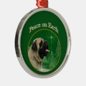 Mastiff (fawn) vrede metalen ornament (Rechts)