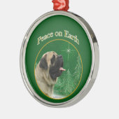 Mastiff (fawn) vrede metalen ornament (Links)