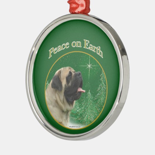 Mastiff (fawn) vrede metalen ornament (Links)