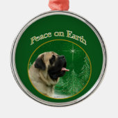 Mastiff (fawn) vrede metalen ornament (Voorkant)