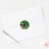 Mastiff (fawn) vrede ronde sticker (Envelop)