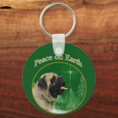 Mastiff (fawn) vrede sleutelhanger (Voorkant)