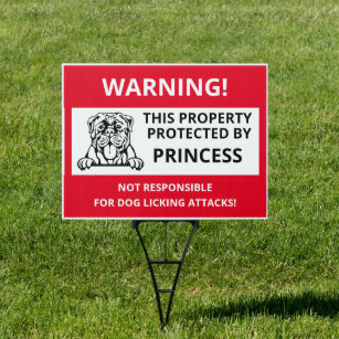 MASTIFF   Funny Beware of Dog Sign Tuinbord