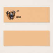 Mastiff Gezicht Hond Foto Gift Label Mini Visitekaartjes (Voorkant /achterkant)