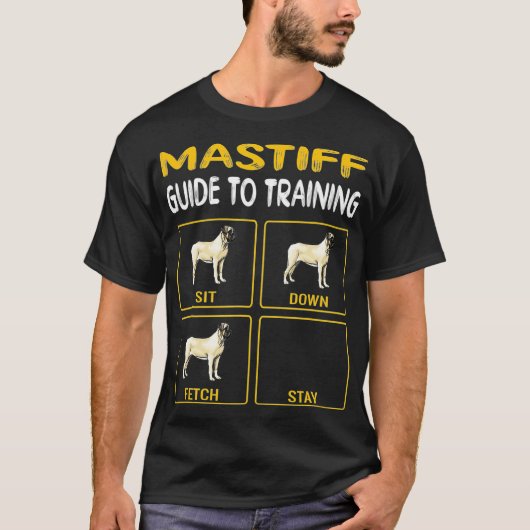 Mastiff-gids voor training van honden t-shirt (Voorkant)