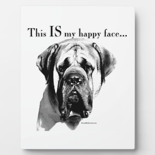 Mastiff Happy Face Fotoplaat (Voorkant)