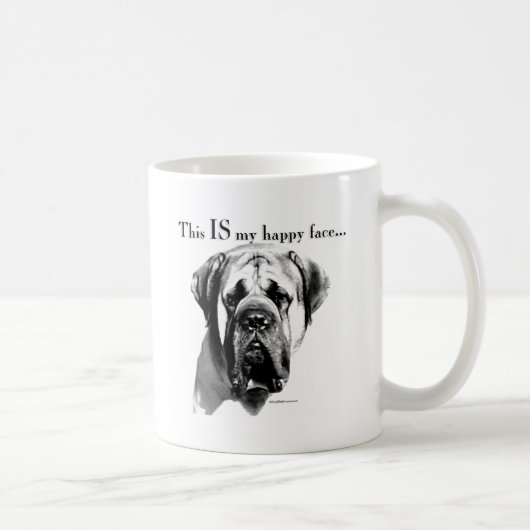 Mastiff Happy Face Koffiemok (Rechts)