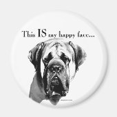 Mastiff Happy Face Magneet (Voorkant)