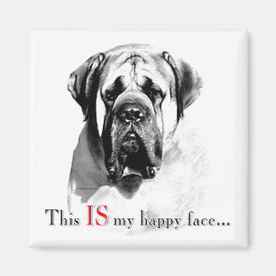 Mastiff Happy Face Magnet