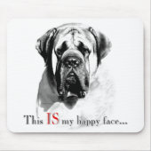 Mastiff Happy Face Mousepad Muismat (Voorkant)