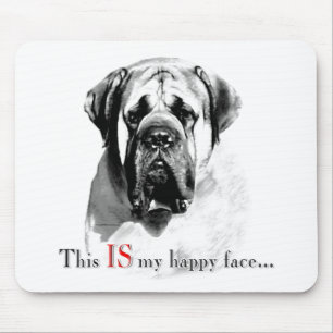 Mastiff Happy Face Muismat