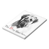 Mastiff Happy Face Notitieblok (Linkerzijde)