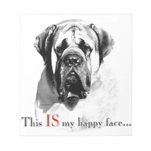 Mastiff Happy Face Notitieblok