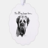 Mastiff Happy Face Ornament Kaart (Links)