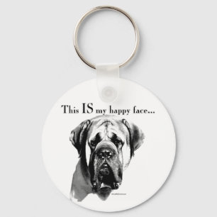 Mastiff Happy Face Sleutelhanger