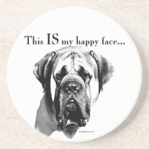 Mastiff Happy Face Zandsteen Onderzetter
