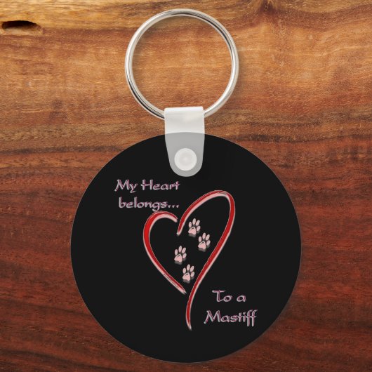 Mastiff hart behoort tot Sleutelhanger (Achterkant)