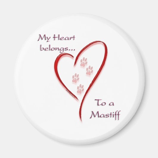 Mastiff hart hoort erbij - magneet (Voorkant)