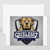 Mastiff-hond: College-logo Kaart (Voorkant / Achterkant)