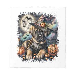 Mastiff hond Halloween vierkant Notitieblok