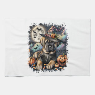 Mastiff Hond Halloween Vierkant Theedoek