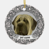 Mastiff hond liefdevolle herinnering ornament (Voorkant)