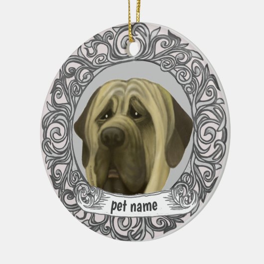 Mastiff hond liefdevolle herinnering ornament (Links)