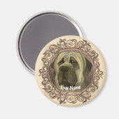 Mastiff hond magneet (Voorkant / Achterkant)