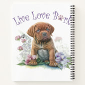 Mastiff Hond Mam Bloemen Notitieboek (Achterkant)