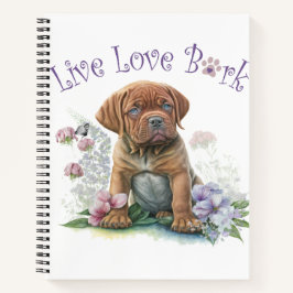 Mastiff Hond Mam Bloemen Notitieboek