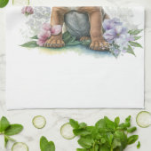 Mastiff Hond Mam Bloemen Theedoek (Gevouwen)