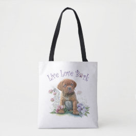 Mastiff Hond Mam Bloemen Tote Bag