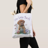 Mastiff Hond Mam Bloemen Tote Bag (Dichtbij)