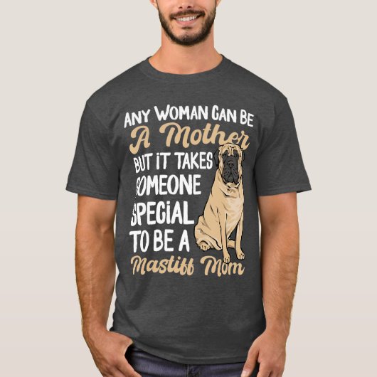 Mastiff-hond Moeder Engelse Mastiff-moeder retro T-shirt (Voorkant)