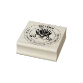 Mastiff hond retour adres familie rubberstempel (Stempel)