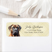 Mastiff hond retour adreslabels etiket (Insitu)